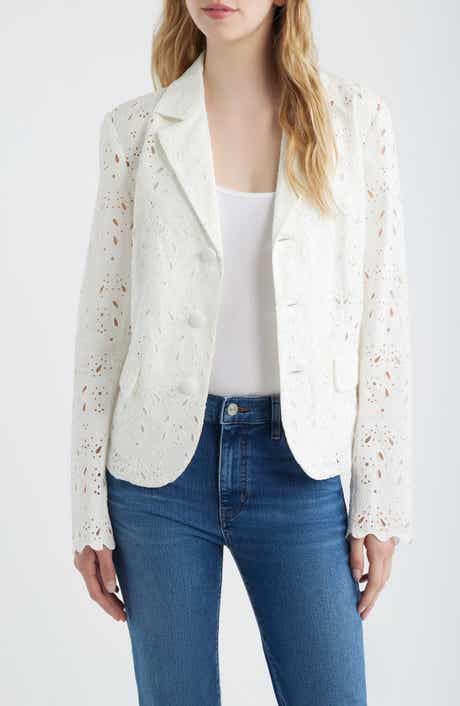 The Paisley Cotton Eyelet Blazer