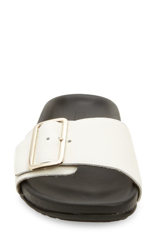 Naot Tahiti Slide Sandal In Soft White Leather