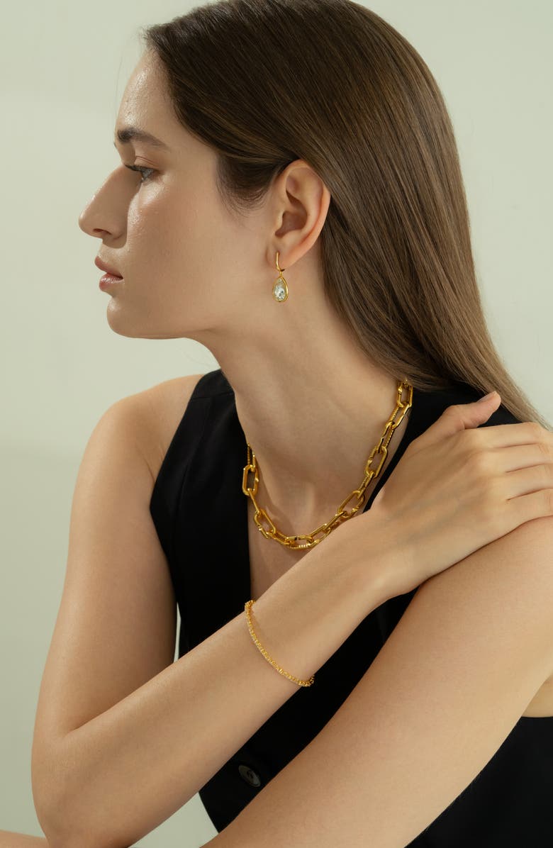 Bearfruit Jewelry Sterling Silver 18k Gold Plated Kate Chain Necklace Holiday Gift Idea, Alternate, color, Gold