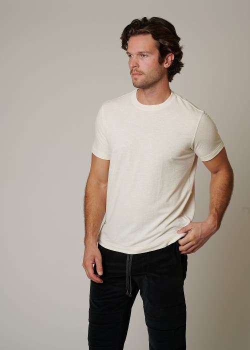 Leisure Lab Slub T-shirt In Cream