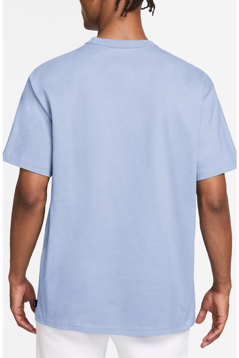 Sportswear Embroidered Swoosh Cotton T-Shirt, Alternate, color, HYDROGEN BLUE