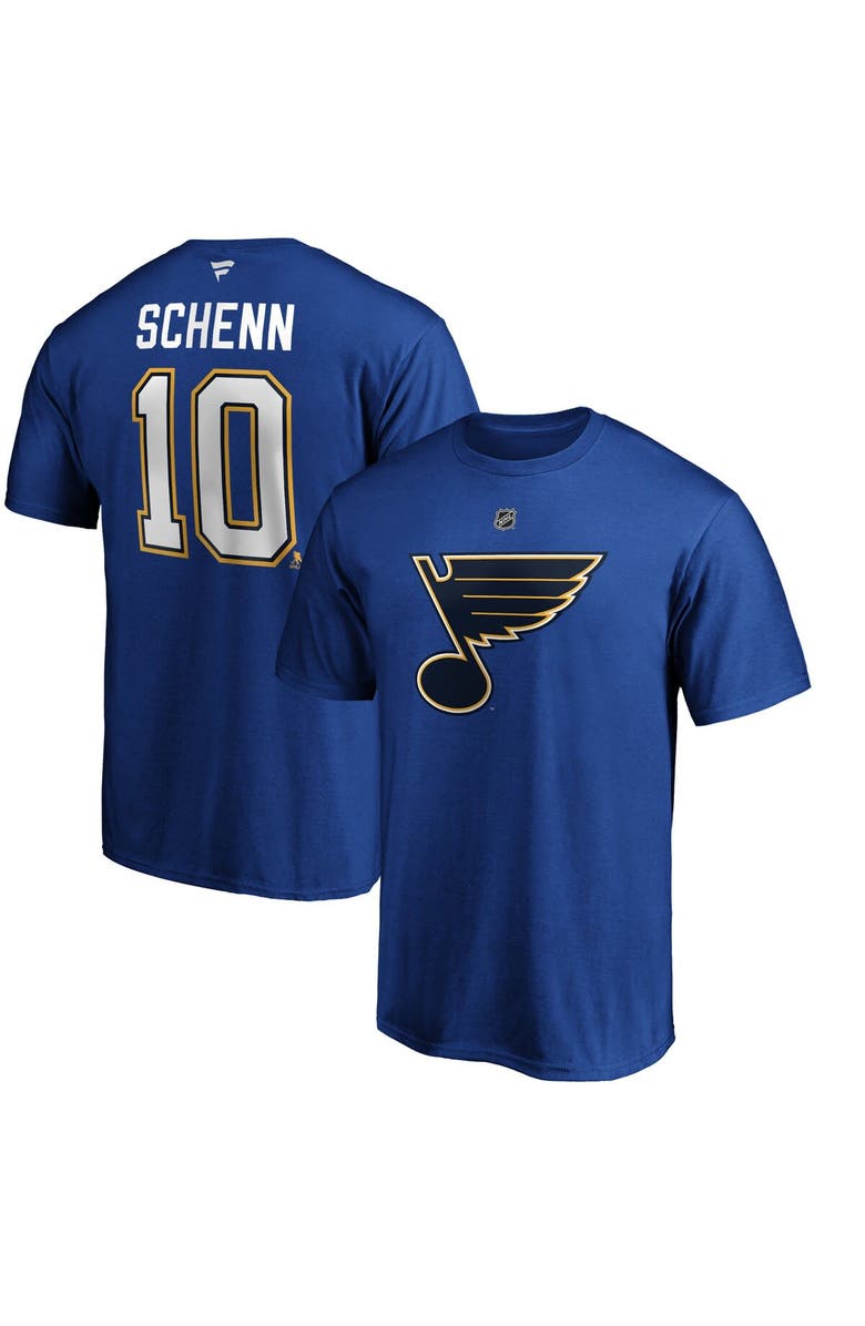 FANATICS Men's Fanatics Branded Brayden Schenn Blue St. Louis Blues Authentic Stack Player Name & Number T-Shirt, Main, color, 