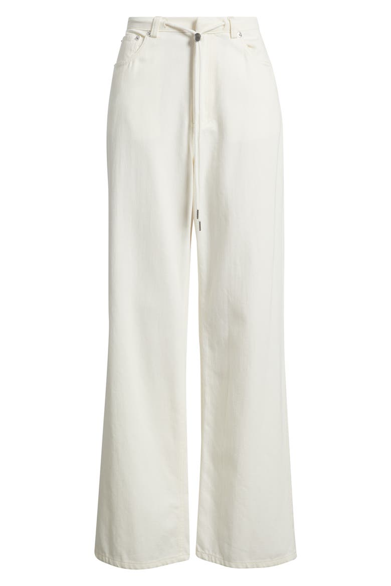 Normandie Drawstring Wide Leg Jeans, Alternate, color, IVORY