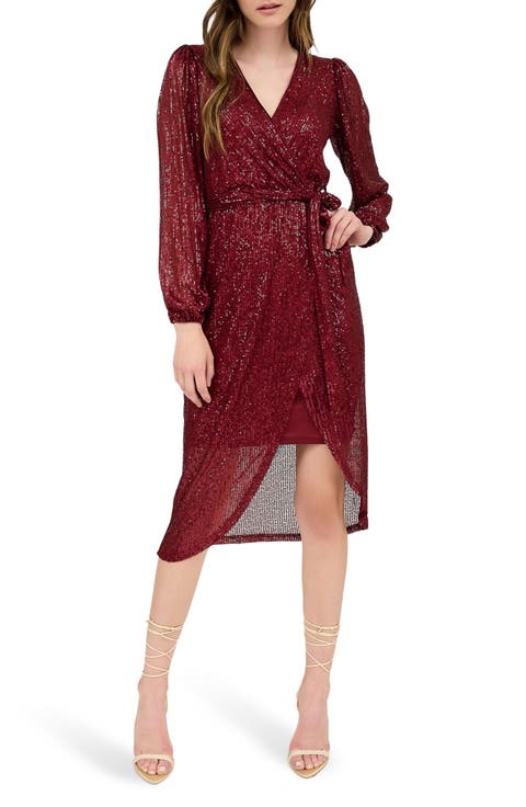 Sequin Long Sleeve Dress