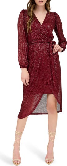 new year's eve plus size floral dress Plus Size One Shoulder Long Sleeve Floral Satin Gown In Black Multi, Black Multi / Plus Size / 18