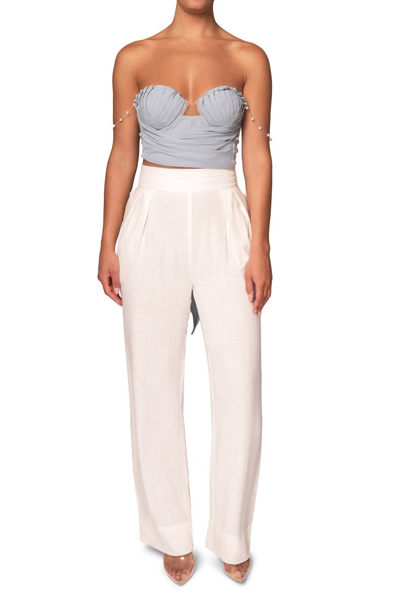 JLUXLABEL Villa Views Cotton & Linen Pants, Alternate, color, 