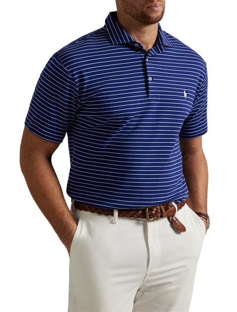 Big & Tall Striped Soft Touch Polo Shirt