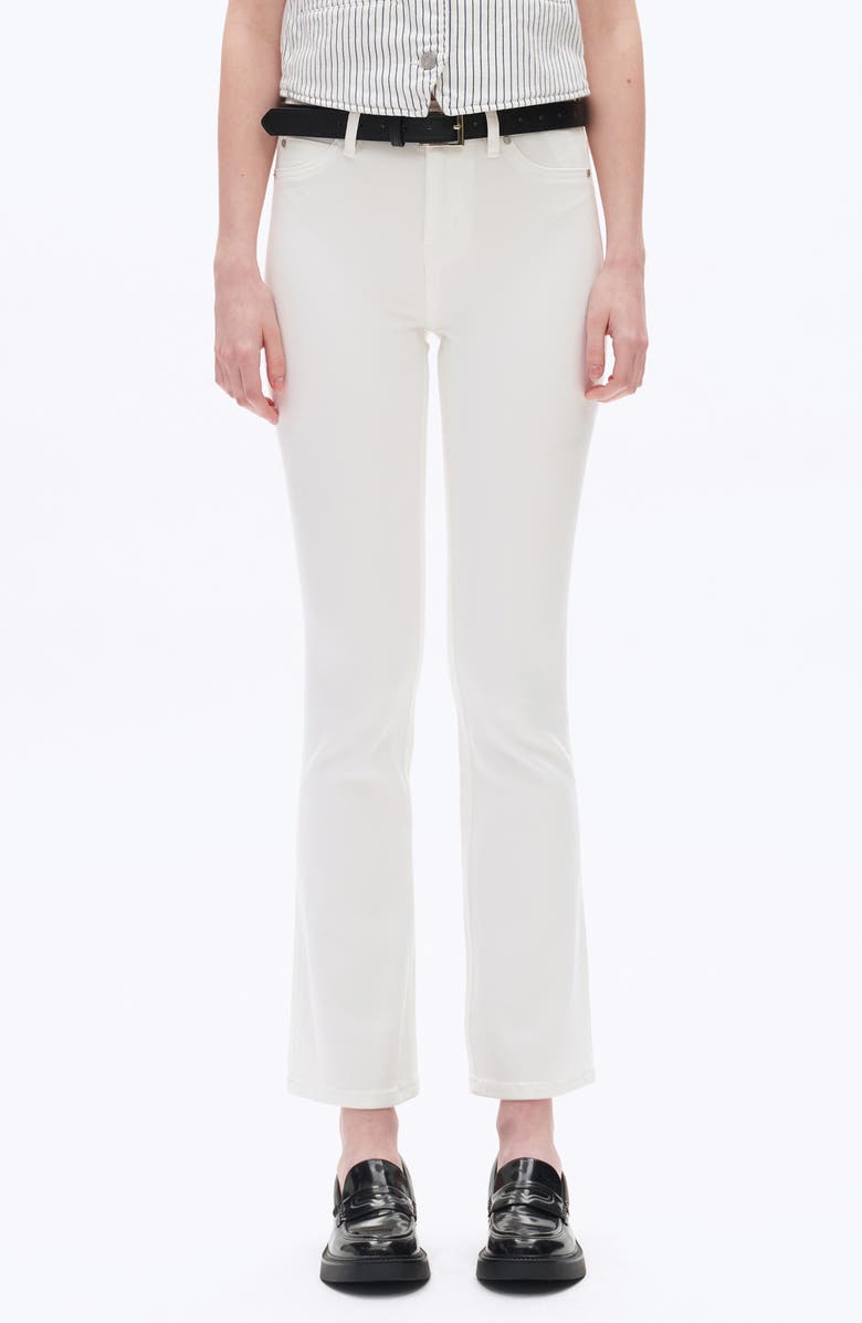 Bayeas High Waist Bootcut Jeans, Main, color, White