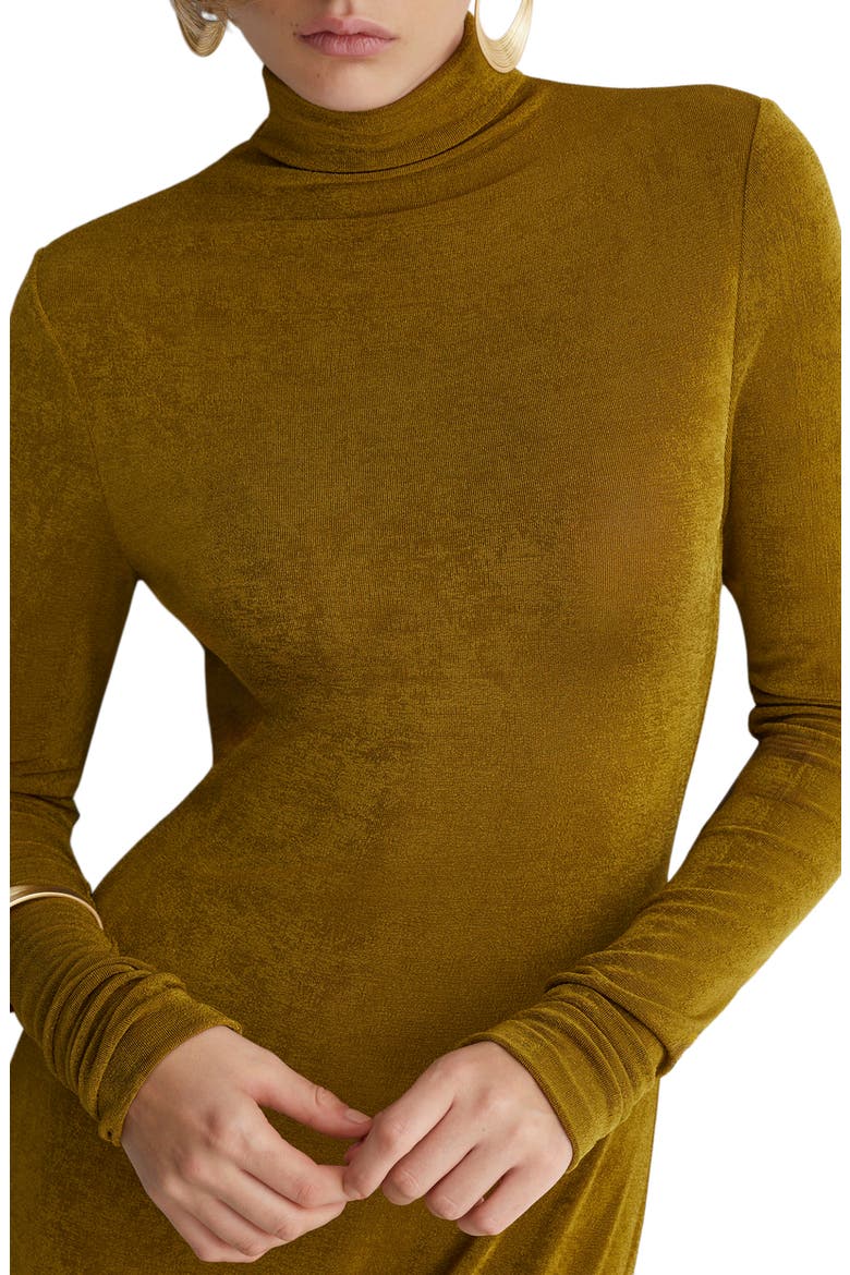 Zaza Long Sleeve Turtleneck Maxi Dress, Alternate, color, GREEN