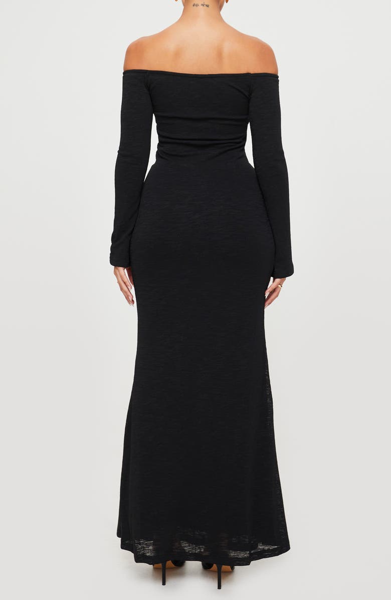 Princess Polly Korey Off the Shoulder Long Sleeve Maxi Dress, Alternate, color, 