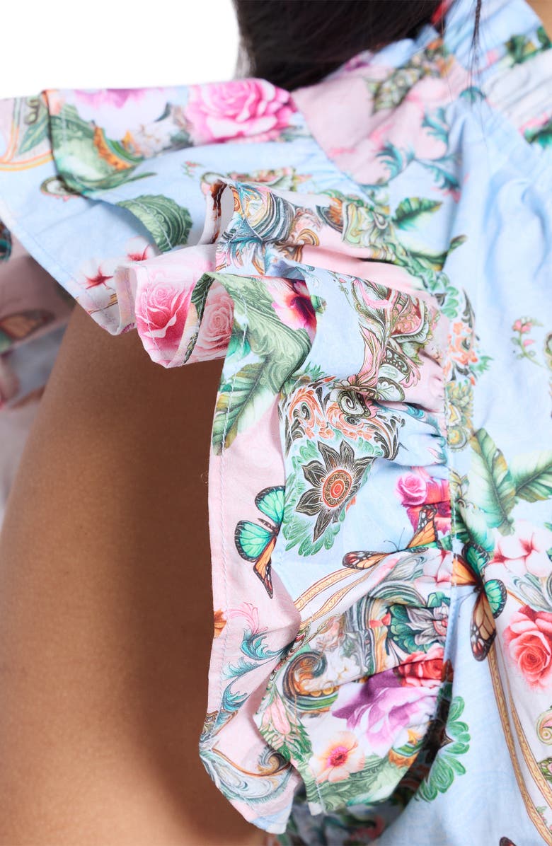 Robert Graham Savannah Floral Paisley Cap Sleeve Shift Dress, Alternate, color, Blue Multi