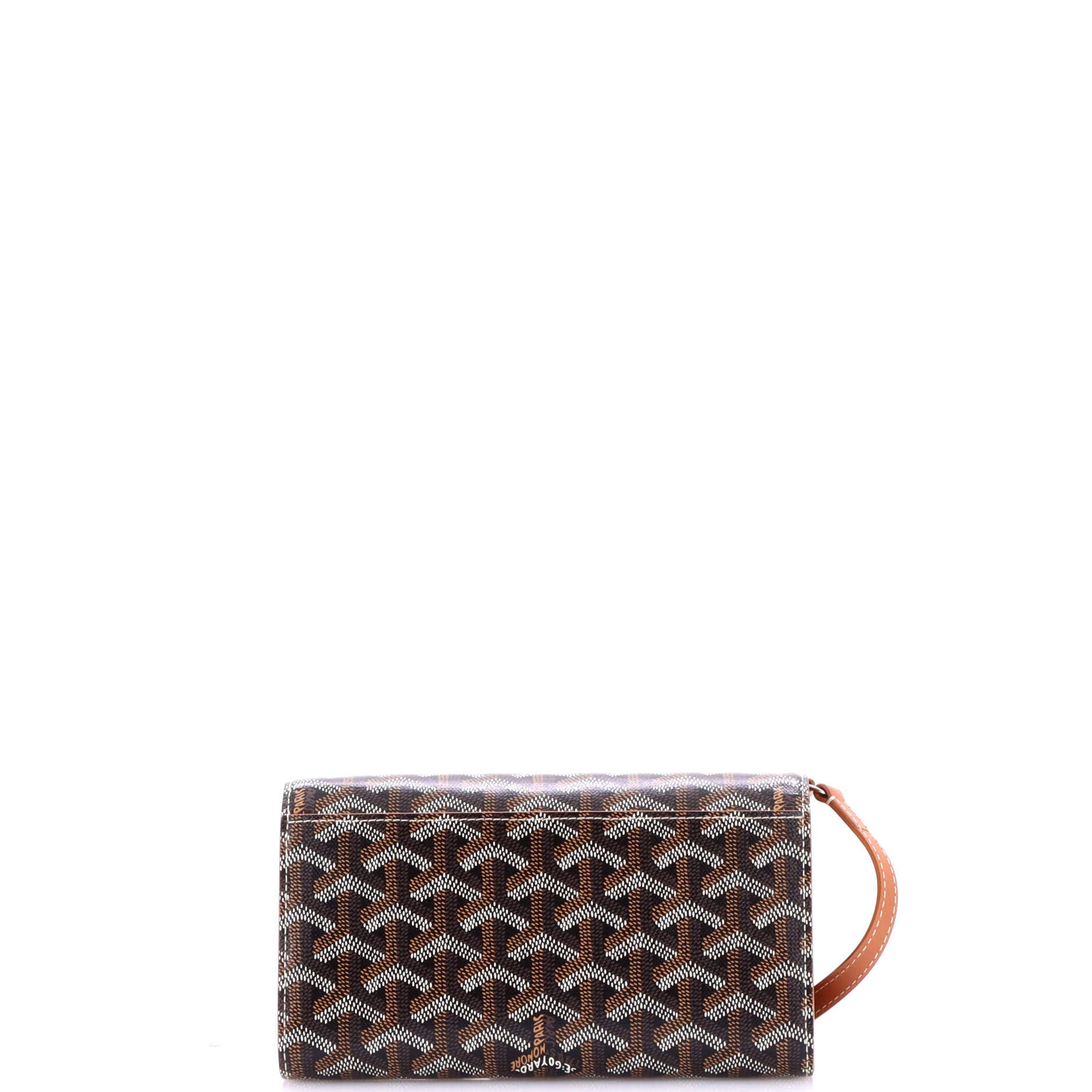 Varenne Continental Wallet with Strap Coated Canvas, Alternate, color, Brown
