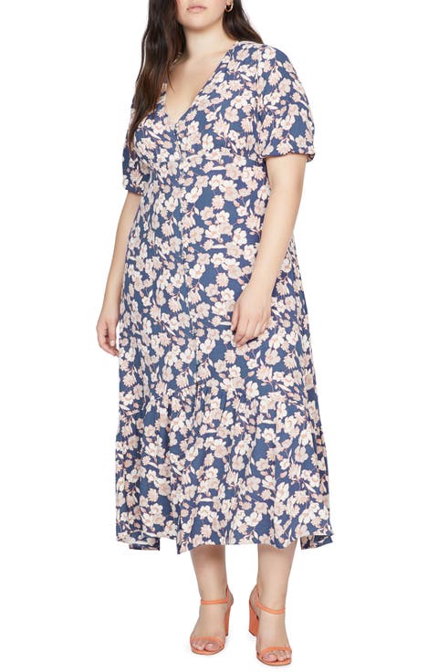 Florence Floral Ruffle Hem Dress