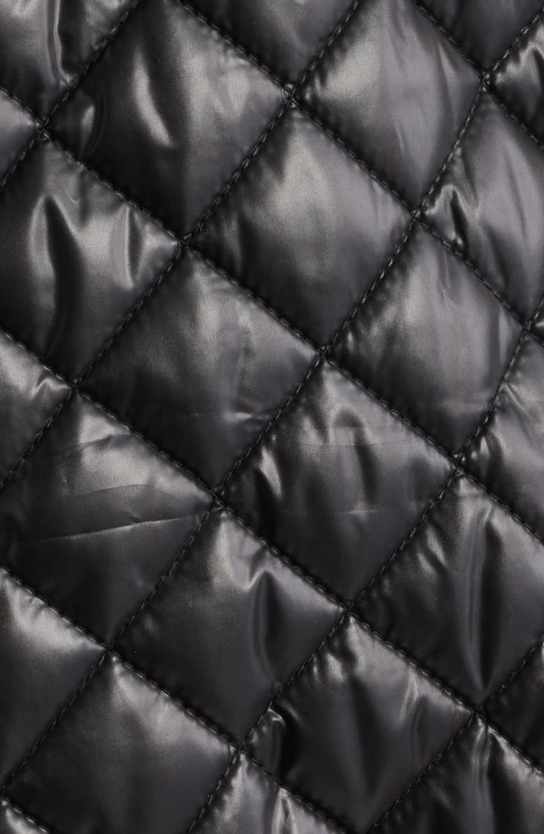 BCBGMAXAZRIA Quilted Hooded Crop Jacket, Alternate, color, Black