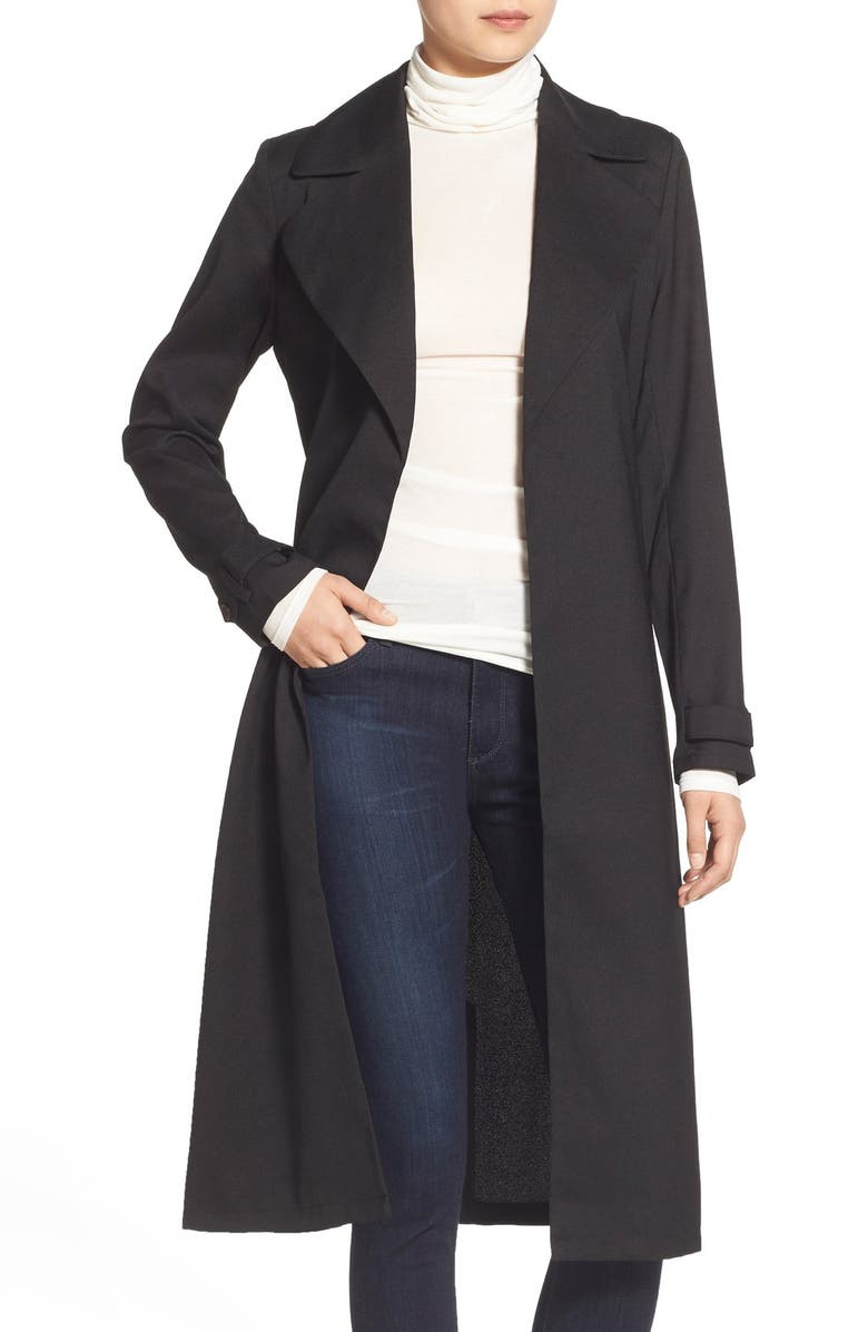 Chelsea28 Belted Crepe Trench Coat, Main, color, 