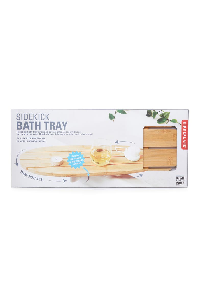 Bamboo Bath Caddy, Alternate, color, BROWN