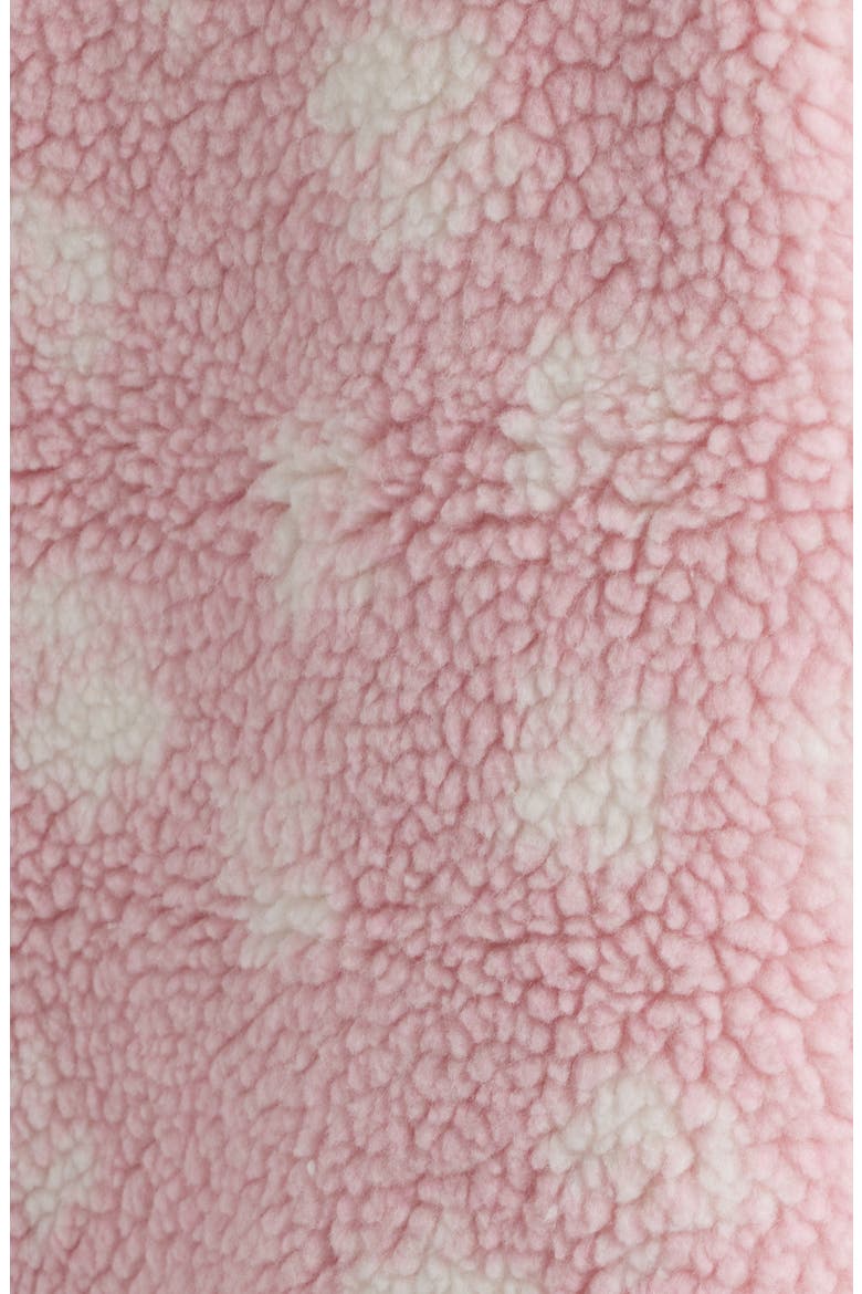 Sienna Ditsy Daisy Front Zip Fleece Jacket, Alternate, color, BABY PINK