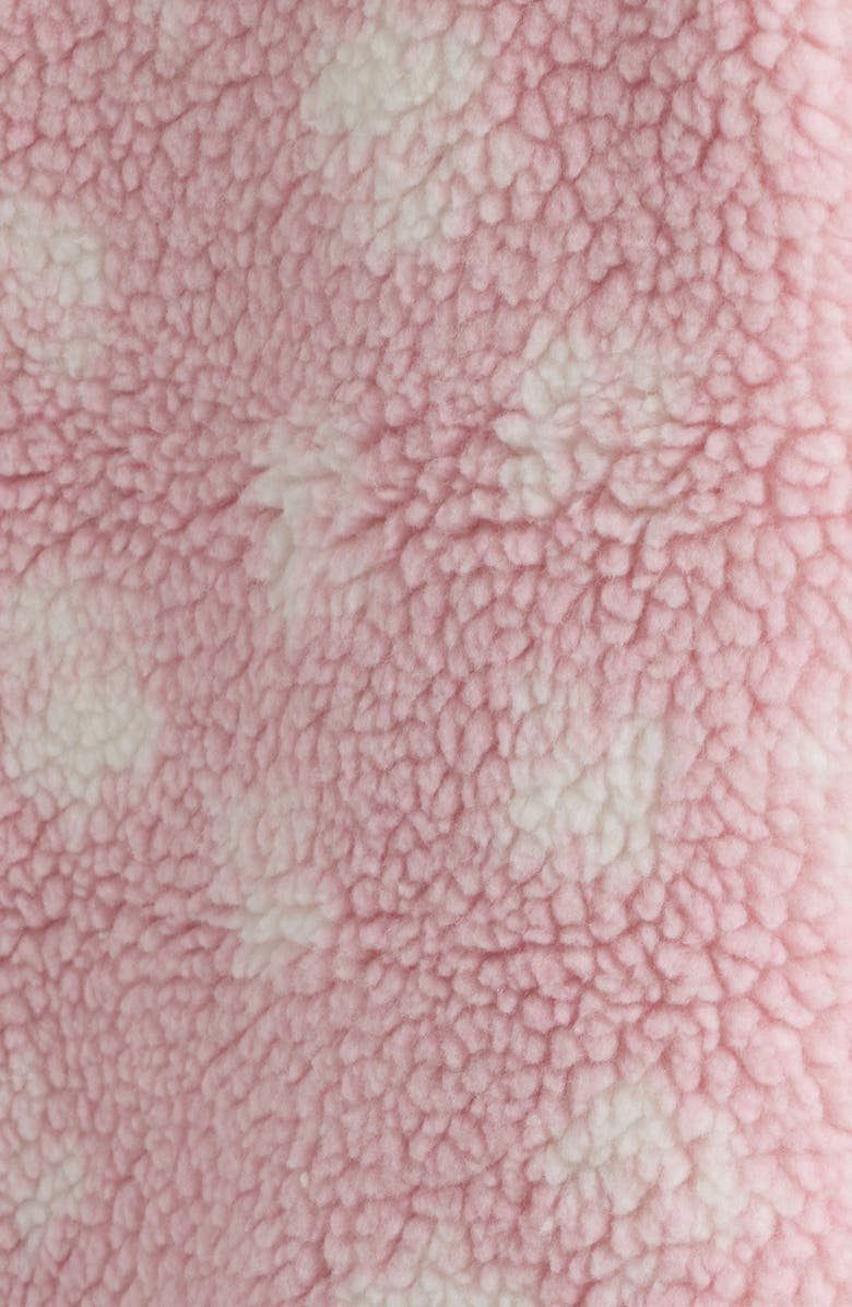 HAPPY CAMP3R Sienna Ditsy Daisy Front Zip Fleece Jacket, Alternate, color, Baby Pink