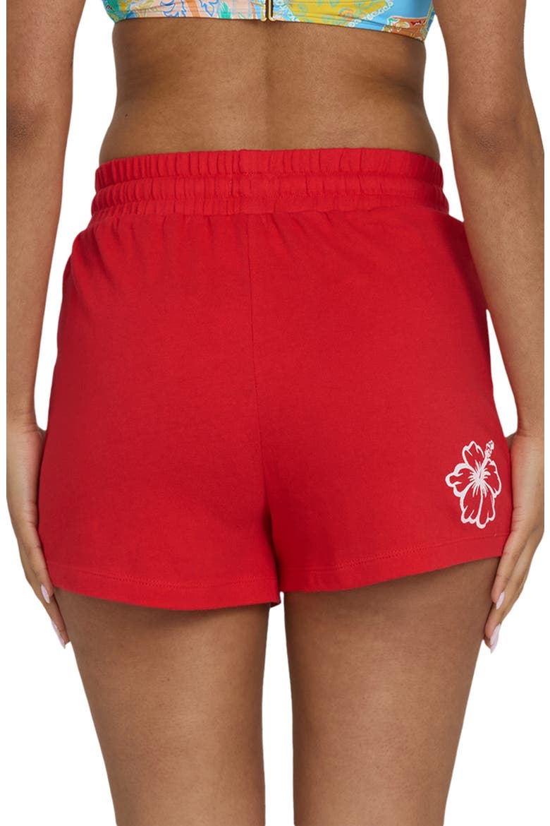 Vacay Forever Cotton Knit Shorts, Alternate, color, FIESTA RED