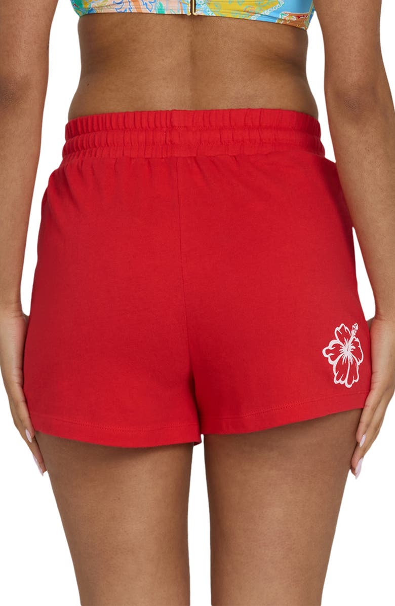 Billabong Vacay Forever Cotton Knit Shorts, Alternate, color, Fiesta Red