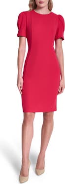 DKNY Puff Sleeve Sheath Dress