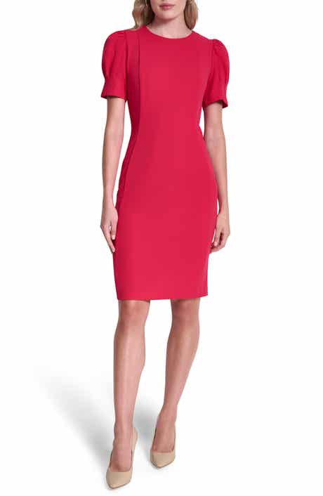 DKNY Puff Sleeve Sheath Dress