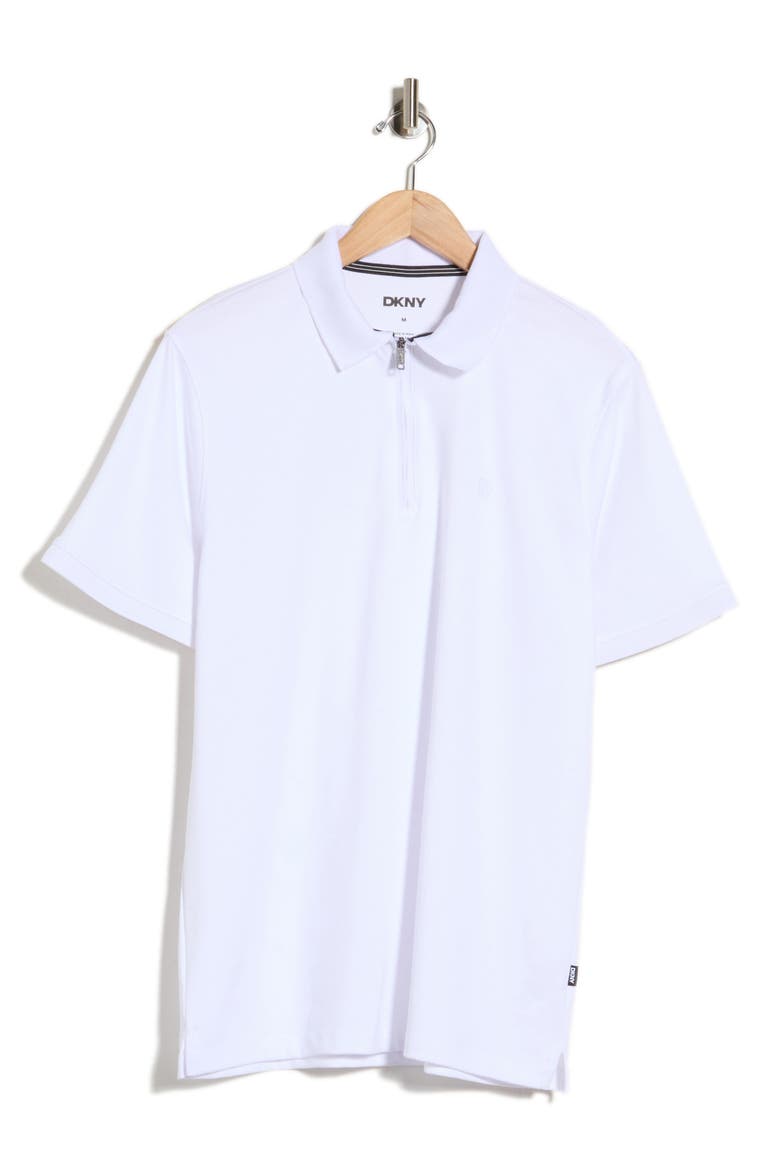 Everette Quarter Zip Knit Polo, Alternate, color, WHITE