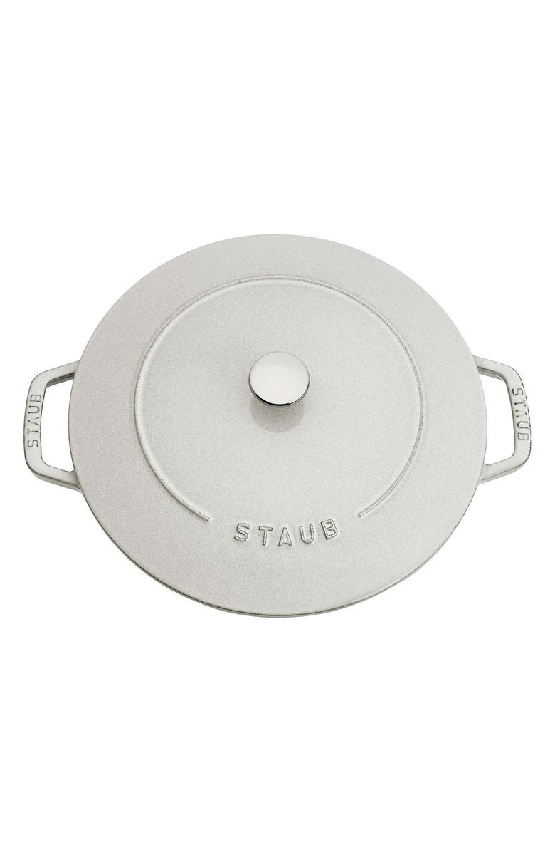 Staub 5-Quart Enameled Cast Iron Cocotte, Alternate, color, White Truffle