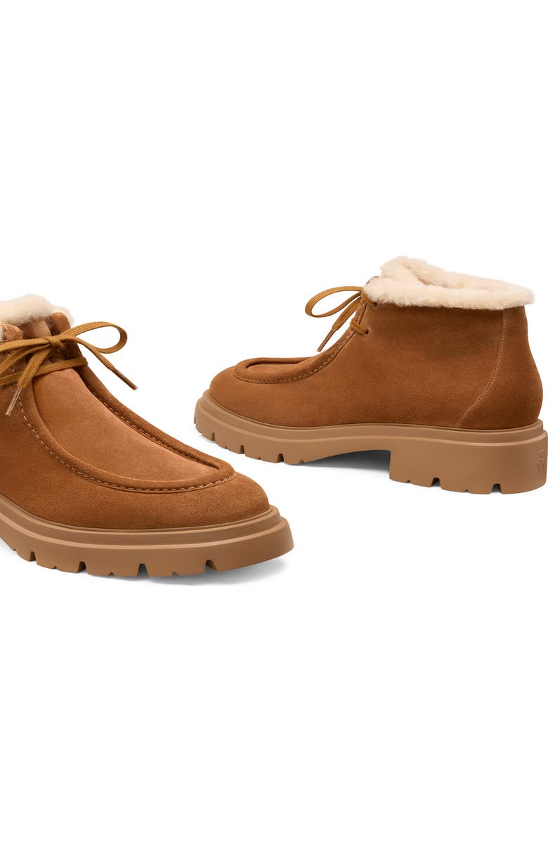 Stuart Weitzman Hudson Genuine Shearling Lined Chukka Boot, Alternate, color, Doe/ Vanilla