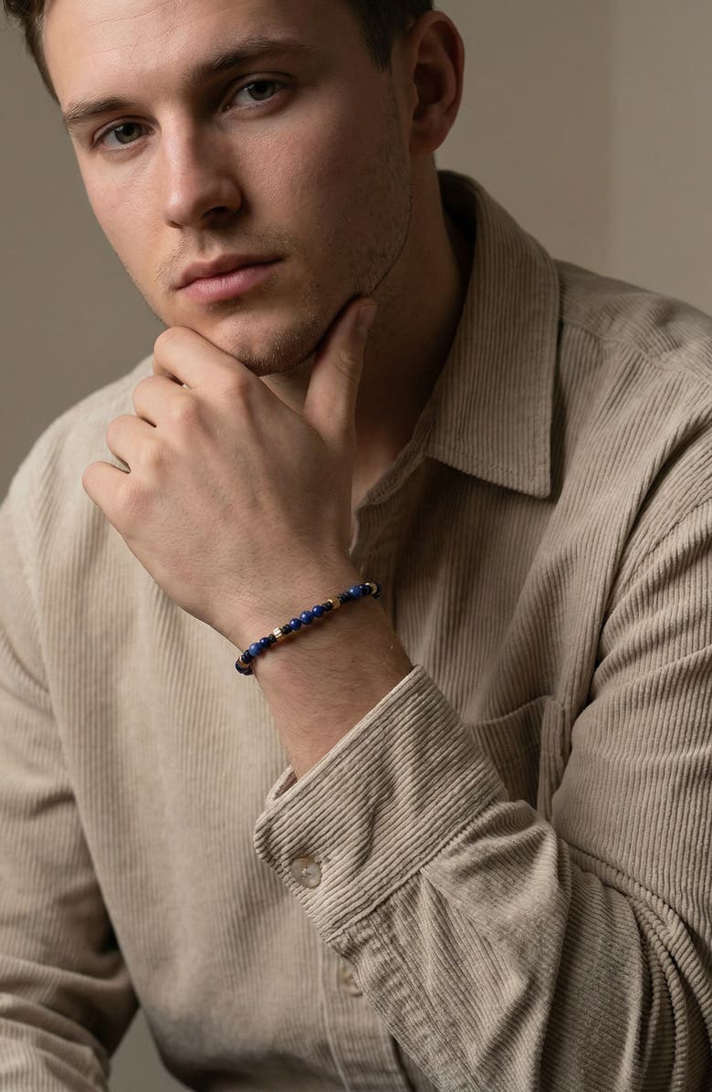 EYE CANDY LOS ANGELES Logan Sodalite Beaded Bracelet, Alternate, color, 