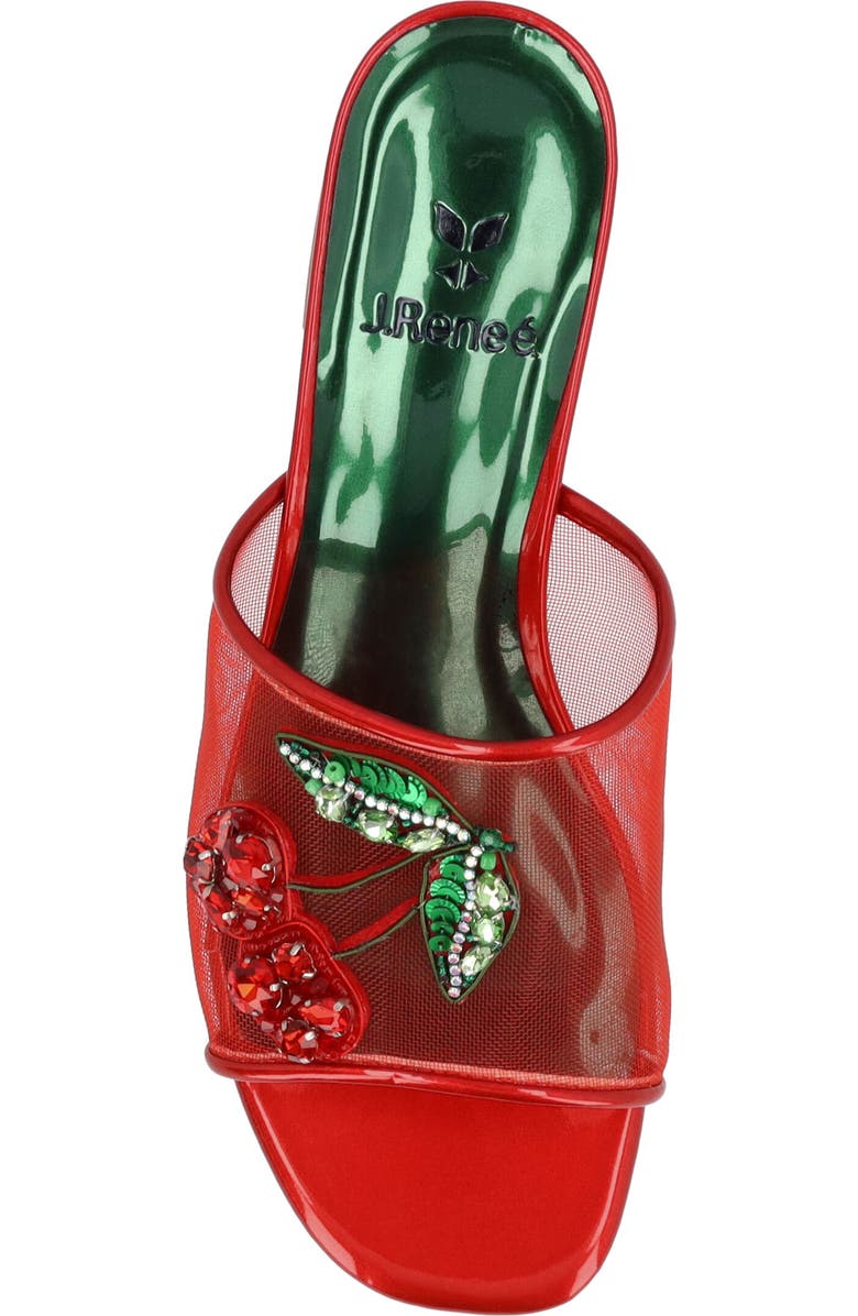 J. Reneé Cherry Slide Sandal, Alternate, color, Red/ Green