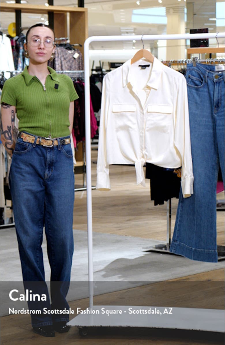 Lifetime Tie Front Button-Up Shirt, sales video thumbnail