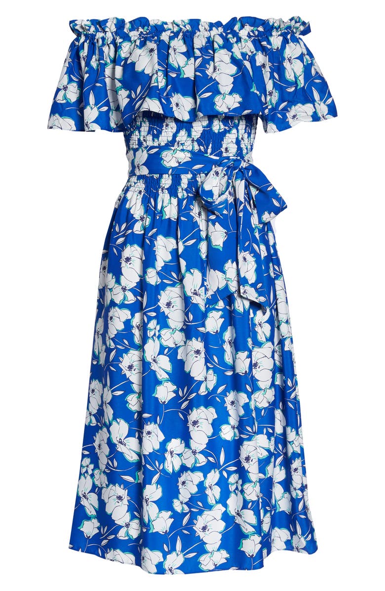 Eliza J Eliza Off the Shoulder Midi Dress, Alternate, color, 