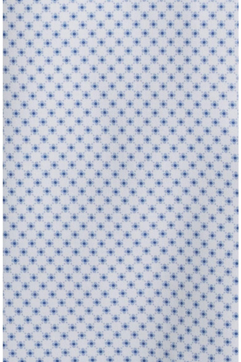 Cecil Microprint Short Sleeve Performance Poplin Button-Up Shirt, Alternate, color, CLOUDY BLUE