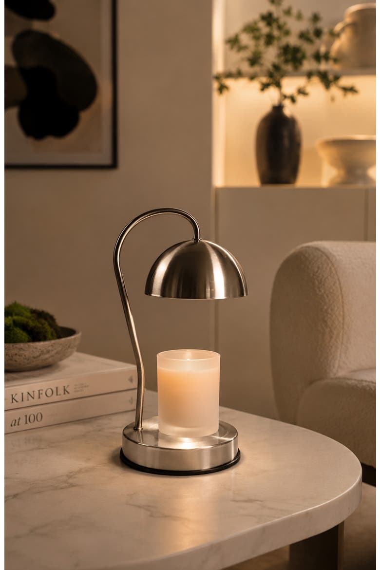Metal Candle Warmer, Alternate, color, CHROME