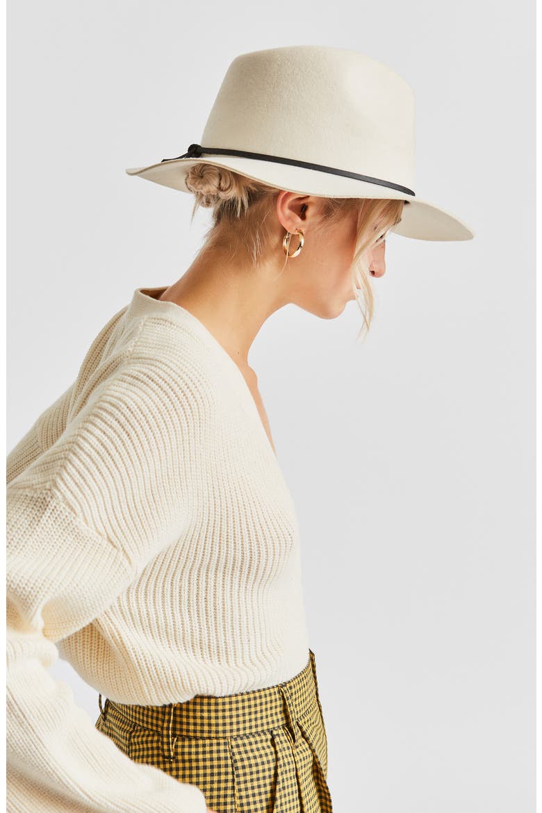 Wesley Wool Fedora, Alternate, color, DOVE