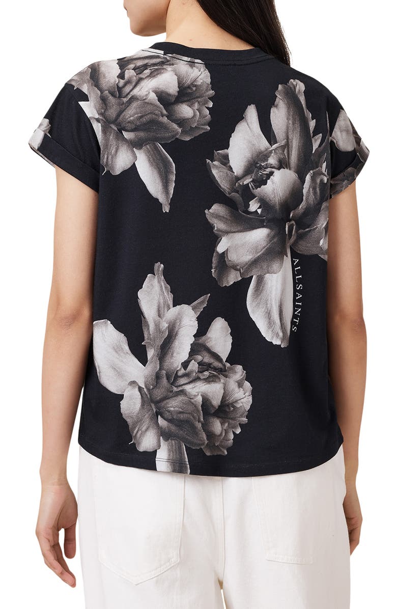 AllSaints Anna Floral Cotton Graphic T-Shirt, Alternate, color, 