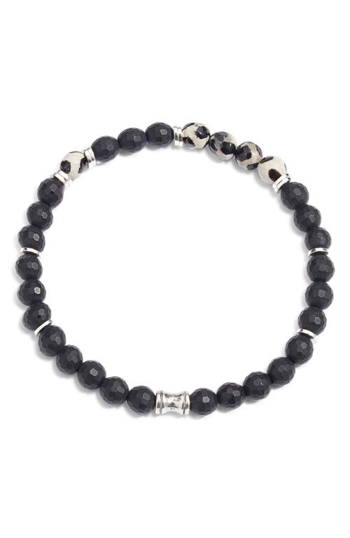 Shop Jonas Studio Evil Eye Beaded Bracelet In Jet