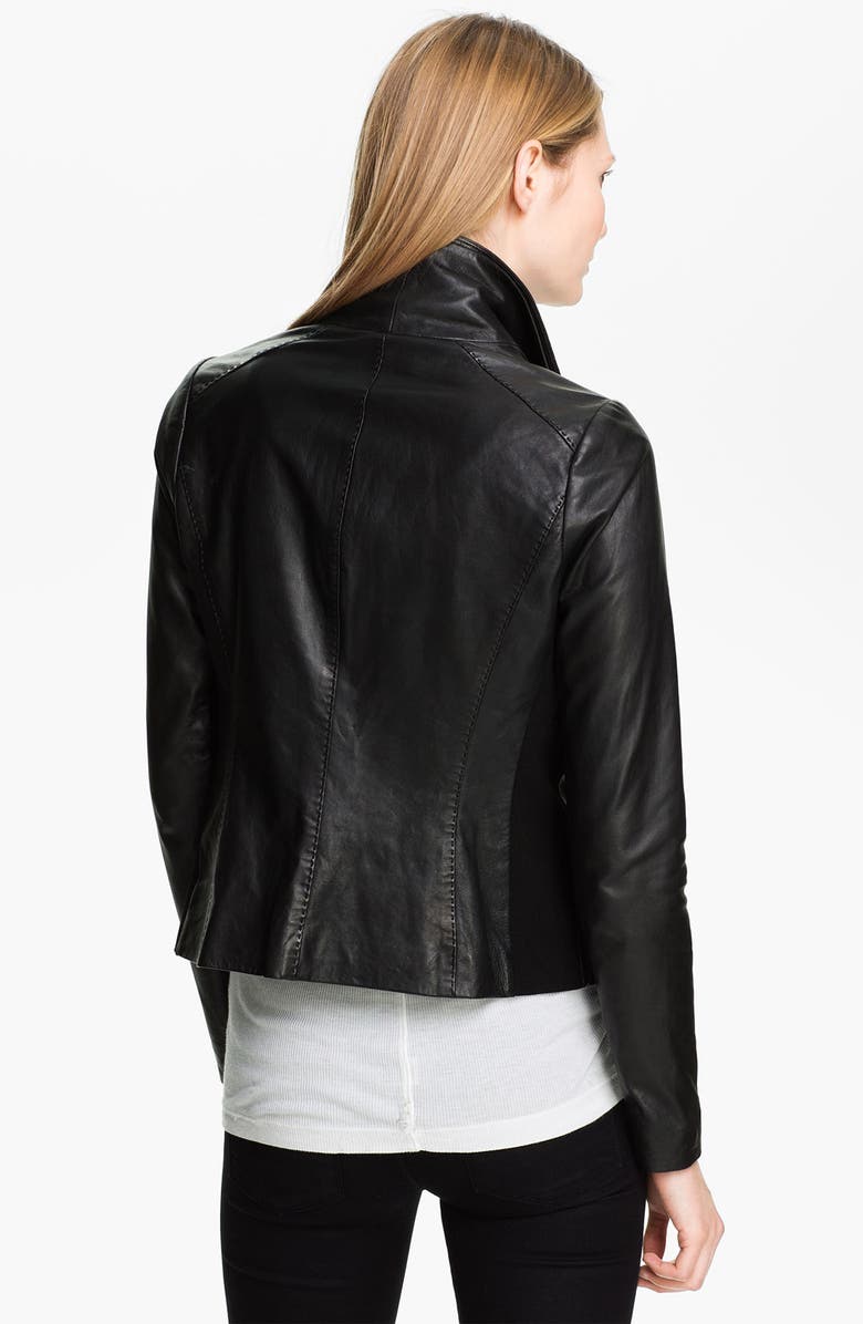 Vince Leather Scuba Jacket, Alternate, color,