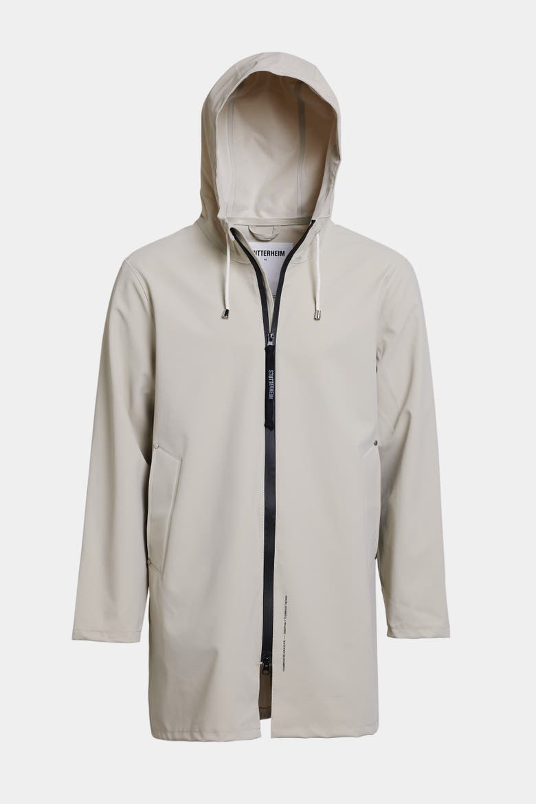 Stockholm Lightweight Zip Matte Raincoat, Alternate, color, Pelican