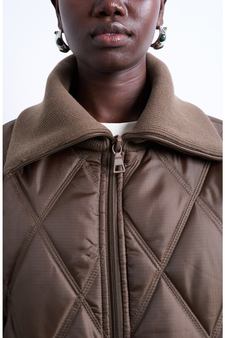 Quilted Liner Jacket, Alternate, color, BROWN