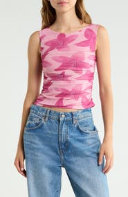 Vigoss Ruched Mesh Tank
