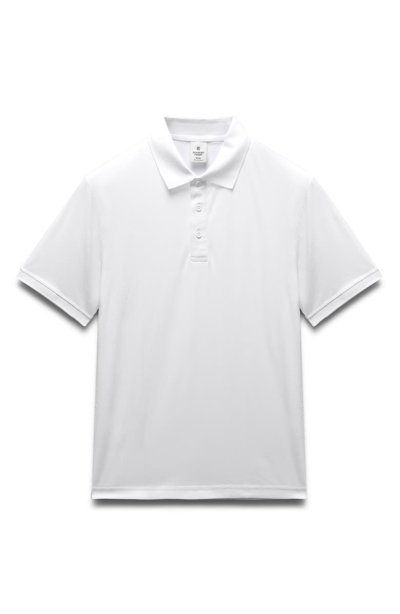 Reigning Champ Playoff Tech Piqué Polo, Alternate, color, White
