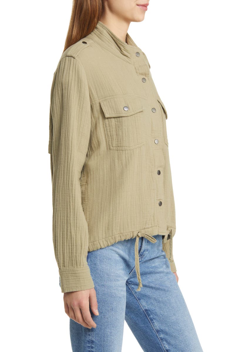 Rails Collins Organic Cotton Military Jacket, Alternate, color, Mermaid