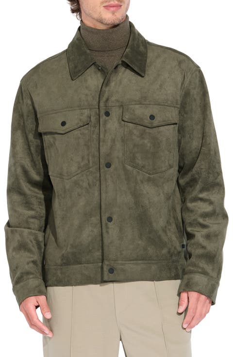 Faux Suede Trucker Jacket