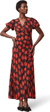 Ro&Zo Printed V-Neck Dress
