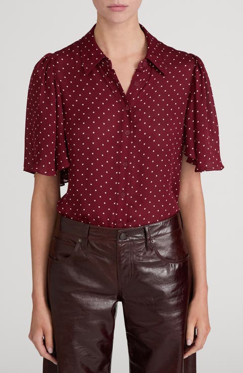 The Flutter Polka Dot Silk Shirt