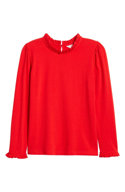 Caslonr Caslon(r) Ruffle Detai Top In Red Goji