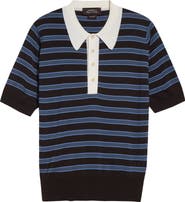 Wales Bonner Breeze Stripe Polo Sweater