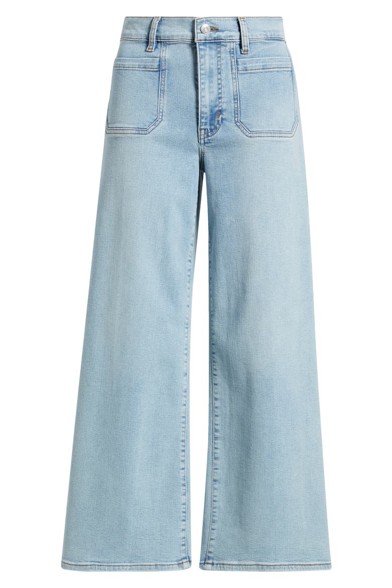 Le Pixie Slim Palazzo Patch Pocket High Waist Wide Leg Jeans, Alternate, color, TRIBUTE